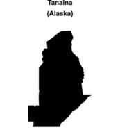 Tanaina, Alaska blank outline map vector