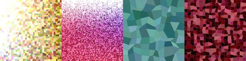 Rectangle polygon pattern background set vector