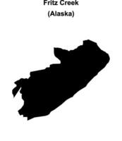 Fritz Creek, Alaska blank outline map vector