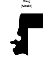 Craig, Alaska blank outline map vector