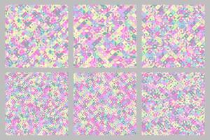 Seamless abstract random curved shape pattern background set vector