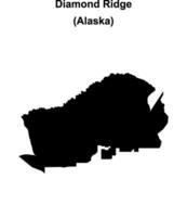 Diamond Ridge, Alaska blank outline map vector