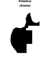 Kotzebue, Alaska blank outline map vector