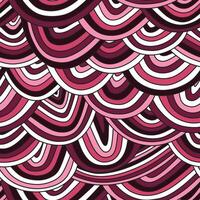 Seamless background with geometric wave pattern. Pink, violet and white colors. Abstract pattern vector