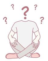 A Conceptual Illustration depicting themes of Confusion and Uncertainty in a creative way vector