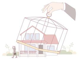 The Protected Home Concept emphasizes the importance of safety and security visualization vector
