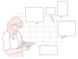 A Professional Illustration on Planning and Organization Tailored for Media Stock Usage vector