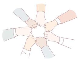 Unity in Action Fist Bump Collaboration Celebrating our shared achievements together vector