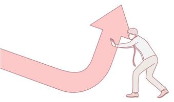 Focused on business growth and implementing strategies for effective development and success vector