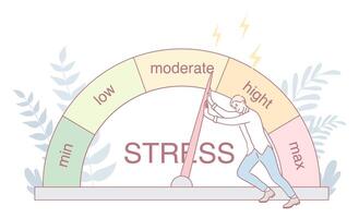 Stress Level Gauge A Tool for Balancing Your Emotions and Enhancing Your Wellbeing vector