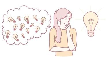 A concept emphasizing creative idea generation, symbolized by an inspiration lightbulb vector
