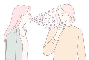 Conflict Resolution Visualizing the Role of Silence and Communication Techniques vector