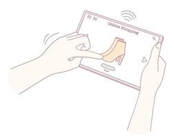 Engaging and Interactive Shopping Experience Featuring an Innovative Virtual Shoe TryOn Tool vector