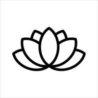 Lotus Icon. Symbol isolated white background. illustration. color editable. vector