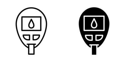 Glucometer Icon set. Symbol isolated white background. illustration. color editable. vector