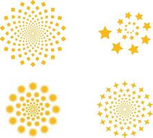 Various Shapes Burst Circular Pattern Swirl vector