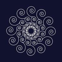 Spiral Decorative Ornate line are Circular Abstract pattern vector