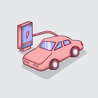 Electric Car technology automotive design smart city concept and environmental campaigns Scalable and editable for digital or print use vector