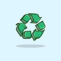 Recycling icon symbol Ideal for eco campaigns green lifestyle education projects and conservation design Editable and scalable for digital and print purposes vector