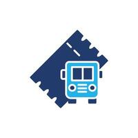 bus ticket colored icon design good for web or mobile app vector