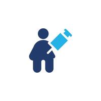 human vaccination colored icon design good for web or mobile app vector