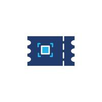 qr ticket booking colored icon design good for web or mobile app vector