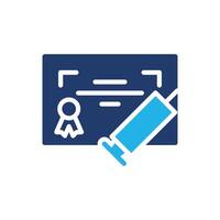 vaccination certificate colored icon design good for web or mobile app vector