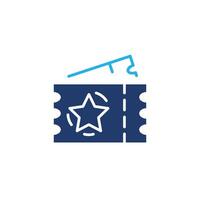 raffle ticket colored icon design good for web or mobile app vector