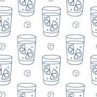 Refreshing lemon-lime drink pattern creating a cheerful summer vibe for casual occasions vector