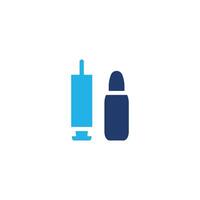 vaccine and medical syringe colored icon design good for web or mobile app vector