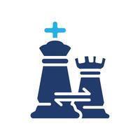 rokade chess strategy colored icon design good for web or mobile app vector