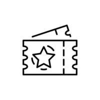raffle ticket outline icon design good for web or mobile app vector