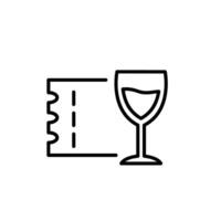 dinner coupon outline icon design good for web or mobile app vector