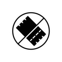 Voucher is not valid solid icon design good for web or mobile app vector