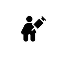 human vaccination solid icon design good for web or mobile app vector