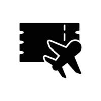 airplane ticket solid icon design good for web or mobile app vector