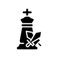 Check chess strategy solid icon design good for web or mobile app vector