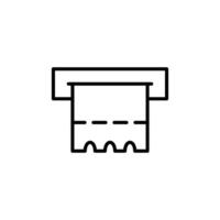 ticket vending machine outline icon design good for web or mobile app vector