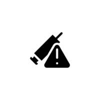 vaccination alert solid icon design good for web or mobile app vector