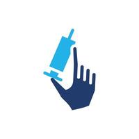 vaccination and hand colored icon design good for web or mobile app vector