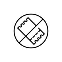 Voucher is not valid outline icon design good for web or mobile app vector