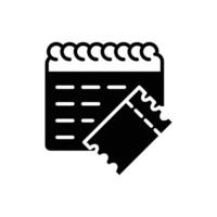 ticket effective date solid icon design good for web or mobile app vector
