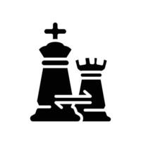 rokade chess strategy solid icon design good for web or mobile app vector