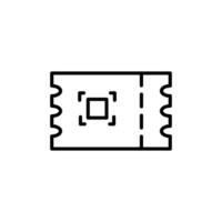qr ticket booking outline icon design good for web or mobile app vector