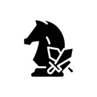 attacking chess strategy solid icon design good for web or mobile app vector
