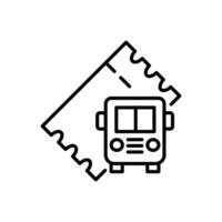 bus ticket outline icon design good for web or mobile app vector