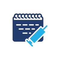 Vaccine schedule colored icon design good for web or mobile app vector