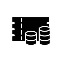 ticket price solid icon design good for web or mobile app vector