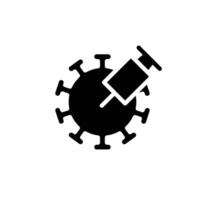 virus vaccination solid icon design good for web or mobile app vector
