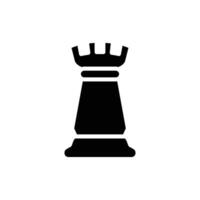 Rook chess solid icon design good for web or mobile app vector